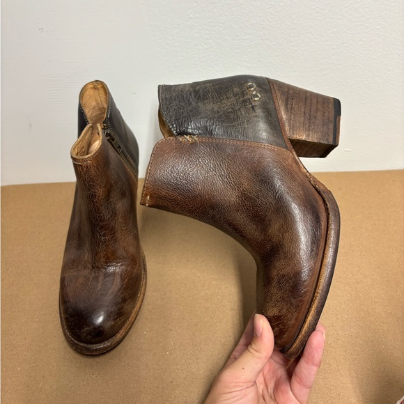 Bed Stu Cobbler Two Tone Leather Ankle Boots Size 7 - Picture 1 of 9